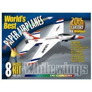   White Wings 20th Century Paper US Airplanes 8 Model Kit Toys & Games