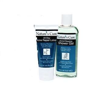 NATURES CURE FACE AND BODY ACNE Treatment AND SHOWER COMBO FOR MEN (2 