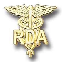   quality hand crafted gold plated Registered Dental Assistant RDA Pin