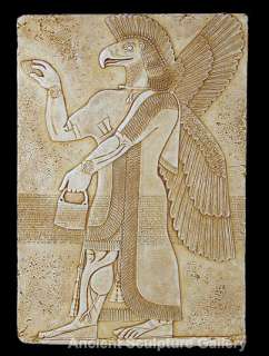 Assyrian Eagle Head God Spirit Sculpture Relief PLAQUE  
