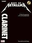 BEST OF METALLICA FOR CLARINET   MUSIC SONG BOOK/CD
