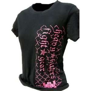  Heavy Hitters Cage Logo Womens Black Shirt (SizeXL 