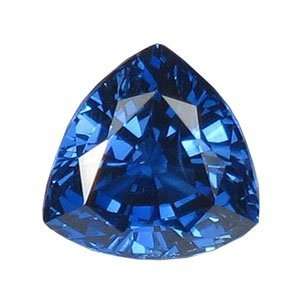  Triangle Sapphire Blue Facet Unset Gemstone Over 3 Carats 