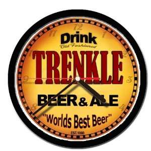  TRENKLE beer and ale cerveza wall clock 