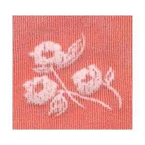  SLINKY FLORAL CORAL FLOCKED Fabric By The Yard