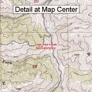 USGS Topographic Quadrangle Map   Lone Tree Creek, California (Folded 