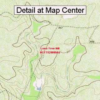  USGS Topographic Quadrangle Map   Lone Tree Hill, Texas 