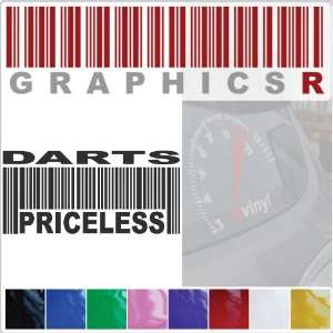 Sticker Decal Graphic   Barcode UPC Priceless Darts Dartboard Fives 
