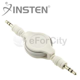 new generic insten retractable 3 5mm audio extension cable m m white 