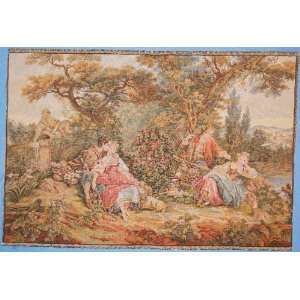 Italian Two Couples Enjoying the Weather Tapestry  Kitchen 