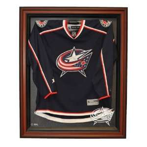  Columbus Blue Jackets Hockey Jersey Display Case, Cabinet Style 