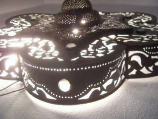 Moroccan Oxidize Flush Mount Ceiling Lamp Light Fixture  
