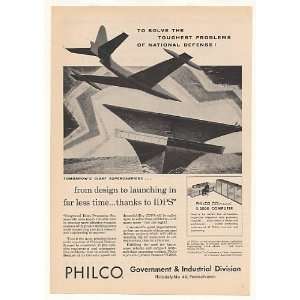  1957 Philco Transac S 2000 Computer IDPS Defense Print Ad 
