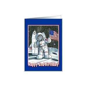 Astronaut 2nd Birthday Card Toys & Games