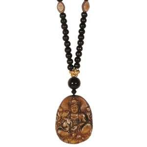  Kwan Yin & Mala Jade Amulet 