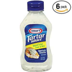 Kraft Natural Lemon & Herb Tartar Sauce, 12 Ounce Squeeze Bottles 