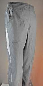   Gray with White Trim Athletic Polyester Training Pant Free S/H