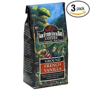 San Francisco Bay Coffee French Vanilla Ground Coffee, 12 Ounce Bags 