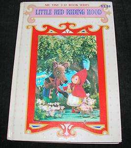 LITTLE RED RIDING HOOD Vintage Board Book 3 D Hologram Playmore  