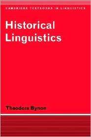 Historical Linguistics, (0521291887), Theodora Bynon, Textbooks 