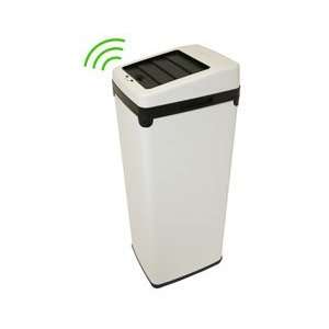   14 Gallon Automatic White Steel Touchless Trash Can