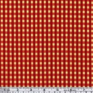  45 Wide Michael Miller Kid Check Provence Red Fabric By 