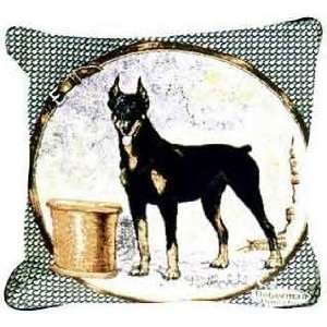  Doberman Tapestry Pillow