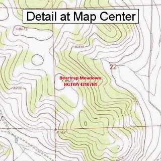  USGS Topographic Quadrangle Map   Beartrap Meadows 