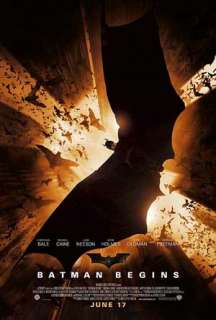 BATMAN BEGINS 2 sided original movie poster  STYLE B  