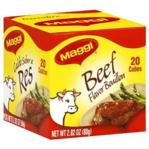 Maggi Beef Bouillon, (20 Cube) 2.8 Ounce Containers (Pack of 12 
