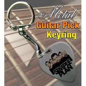  Simple Plan Metal Guitar Pick Keyring Musical Instruments