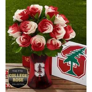 The FTD Stanford University Cardinal Rose Flower Bouquet   12 Stems 