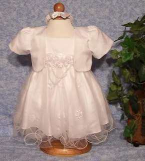 Baptism Gown Baby White Dress Baptismal Dress Organza  