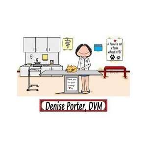  Personalized Veterinarian with Cat Cartoon Gift