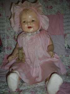 vintage antique compo composition cloth baby doll  