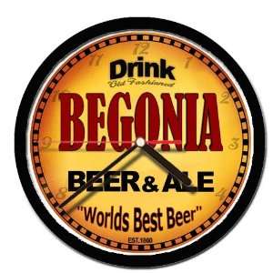  BEGONIA beer and ale cerveza wall clock 