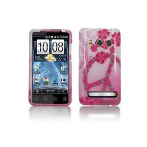  HTC Evo 4G Graphic Case   Flower Peace Cell Phones 