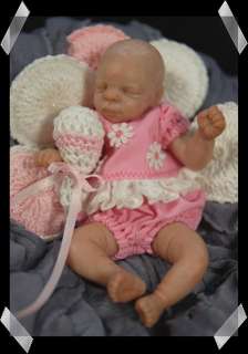 OOAK Sculpture TINY 5 1/2 inch baby MustC NO MOLDS handsculpted by 