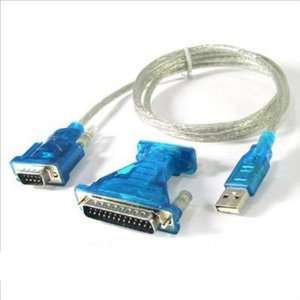   ™ USB to RS232 Serial Port DB9 Cable DB25 Adapter Electronics