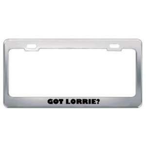  Got Lorrie? Girl Name Metal License Plate Frame Holder 