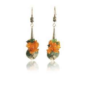   Silver Inches Sterling Silver Fall Harvest Amber Earrings Jewelry