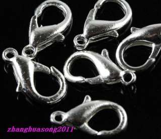  50Pcs silver plated lobster clasp 14mm  