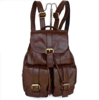   Vintage Tan Leather Lady Espresso Backpack Shoulder Bag Satchel Purse