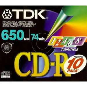  TDK   10 x CD R   650 MB   storage media Electronics