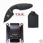 KA BAR #1480 TDI Law Enforcement Self Defense Knife / Sheath & SS Clip 
