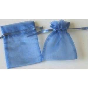  Rinas Garden Organza Favor Bags   4x6   SMOKE BLUE   30 