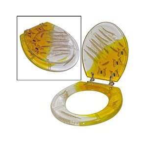  Yellow and Clear Butterfly Toilet Seat