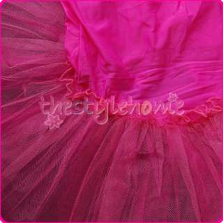 Girls Fairy Party Leotard Ballet Costume Tutu Dress Skirt 4 5T 