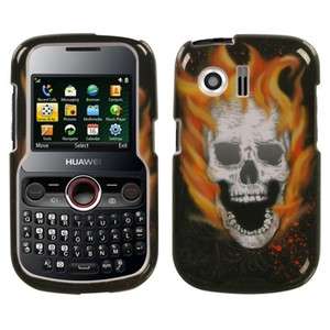 Blaze Skull HARD Case Snap Protector Phone Cover for Huawei Pillar 