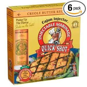 Cajun Injector Creole Butter, 6 Ounce Marinade with Plastic Injector 